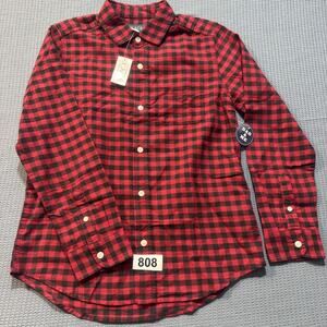 The Children's‎ Place Dad Matching Short Sleeve Plaid Shirt Boy's Sz L Brand New